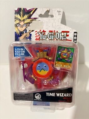 Yu-Gi-Oh! Time Wizard 3.75" Figure & Anime Sticker 25th Anniversary Collectible